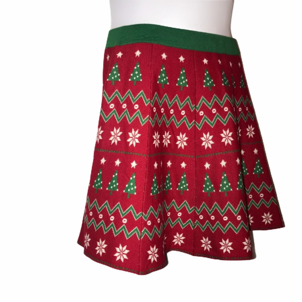 NWT It's Our Time Red Christmas Sweater Skirt XL - Picture 6 of 6